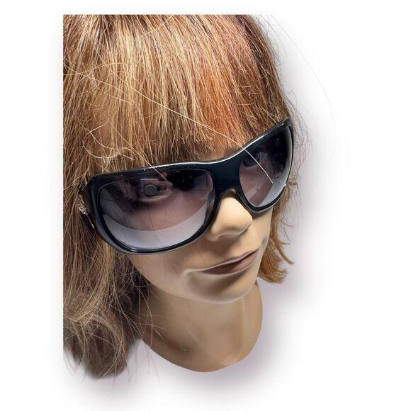 Salvatore Ferragamo Rhinestone Flower Sunglasses Gray Gradient 2144-B Vintage - Picture 12 of 12